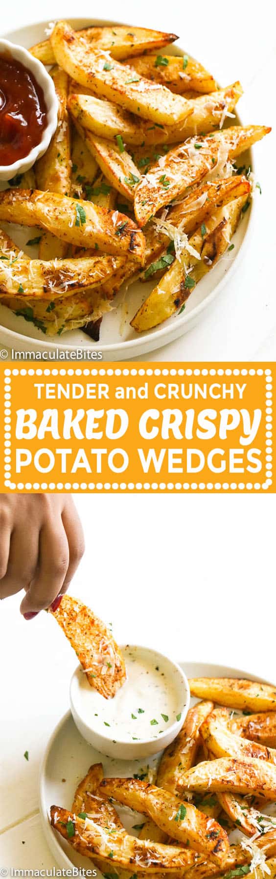 baked crispy potato wedges