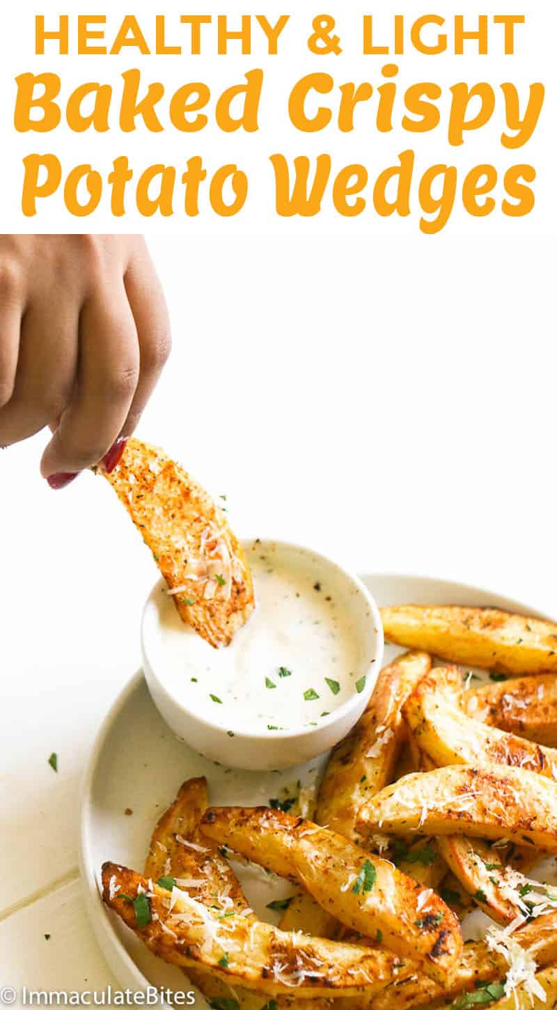 baked crispy potato wedges