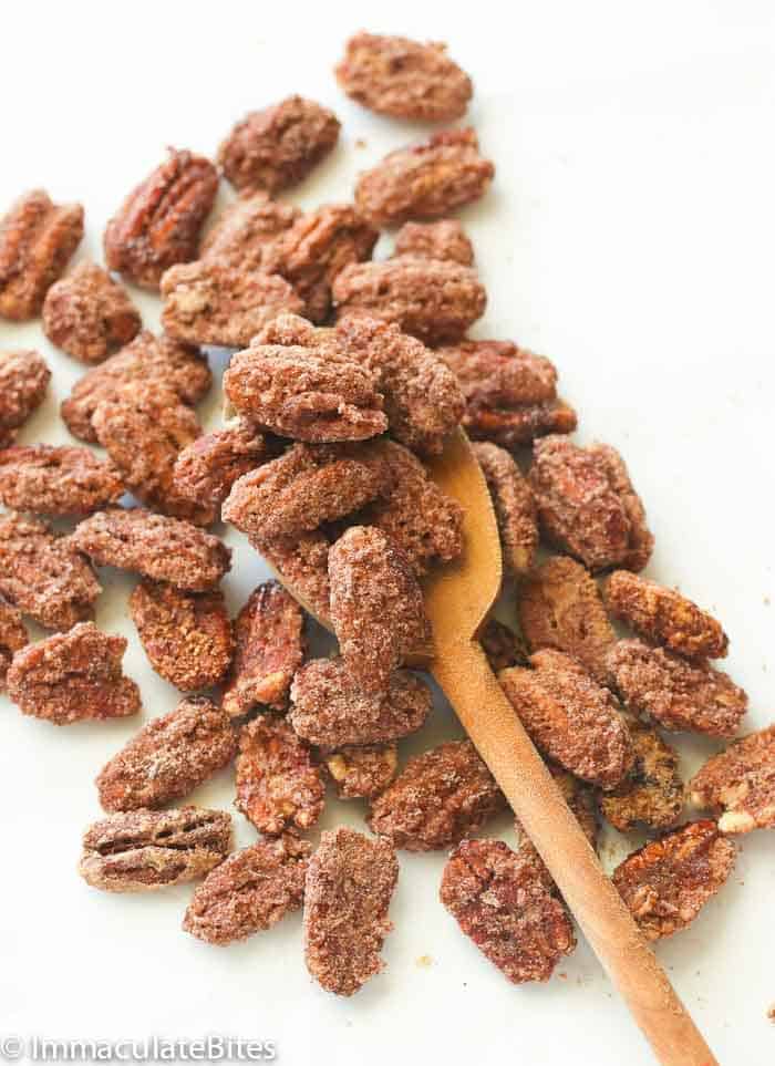 Candied pecans to add to your fall charcuterie board