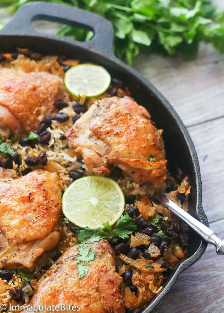 One Pot Cilantro Lime Chicken and Rice