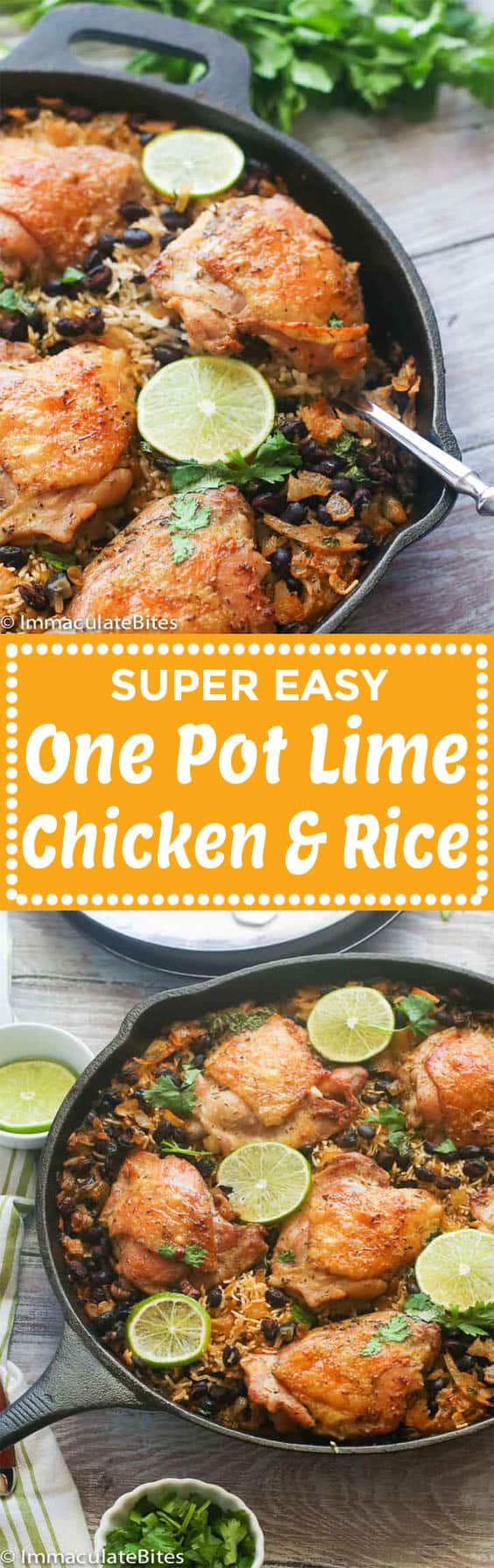 One pot lime chicken and rice.