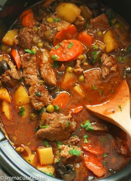 Slow Cooker Beef Stew - Immaculate Bites