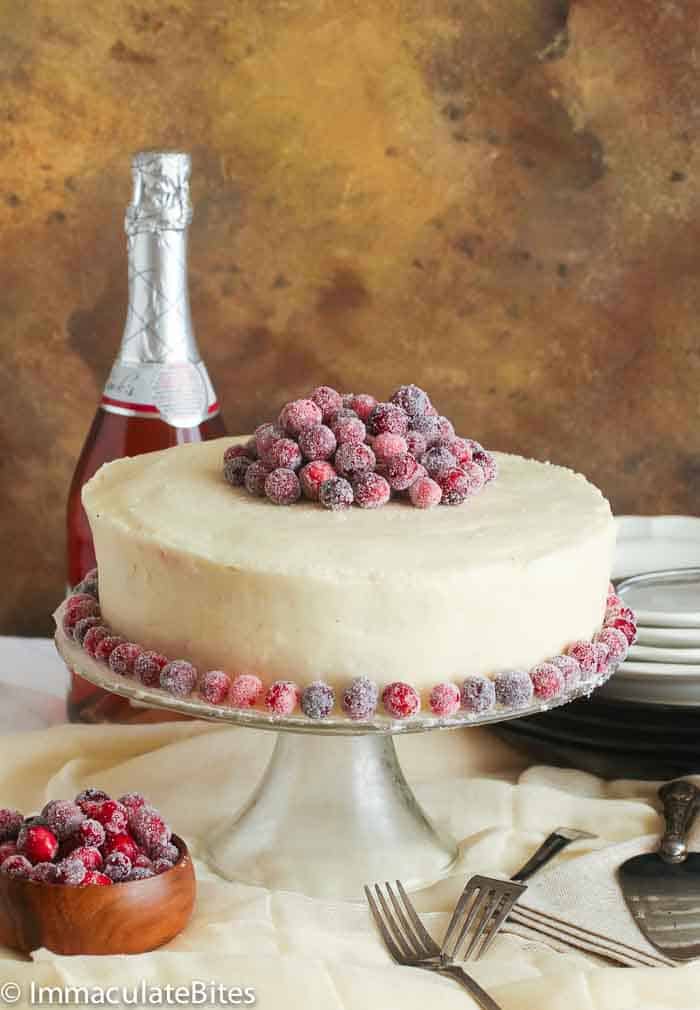 Decadent and gorgeous red velvet cake ready to serve for Valentine's Day