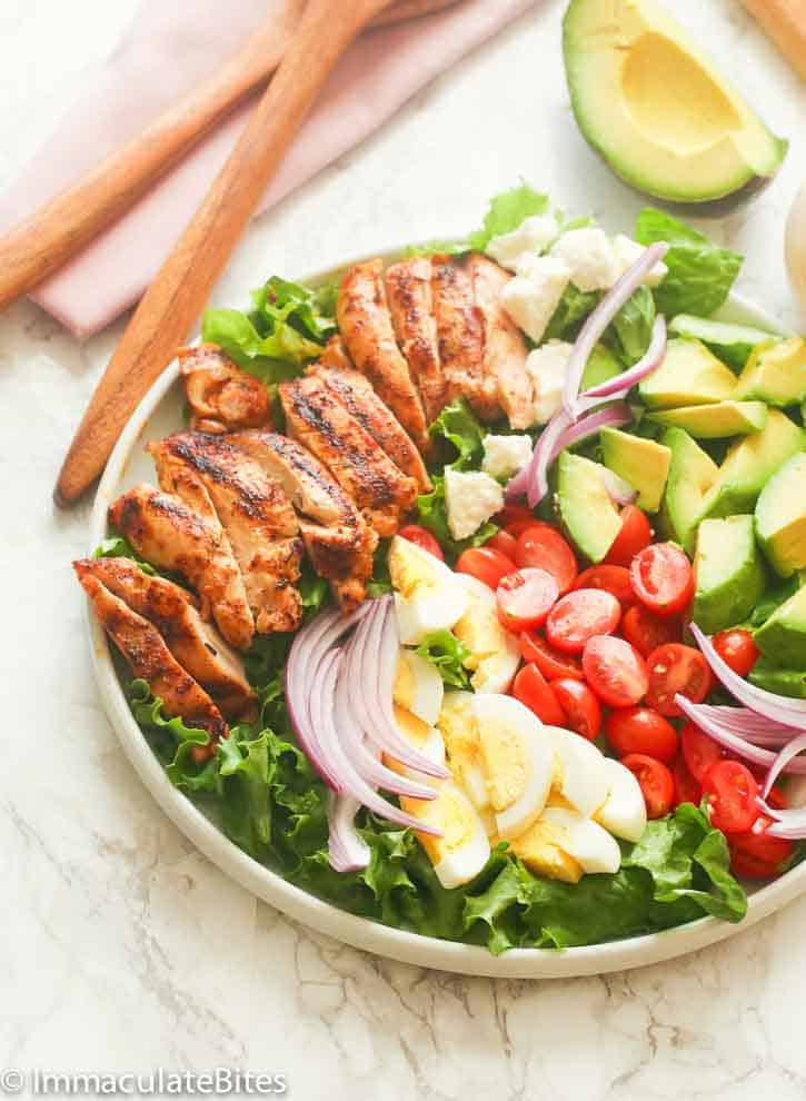 A Platter of Cajun Chicken Avocado Salad