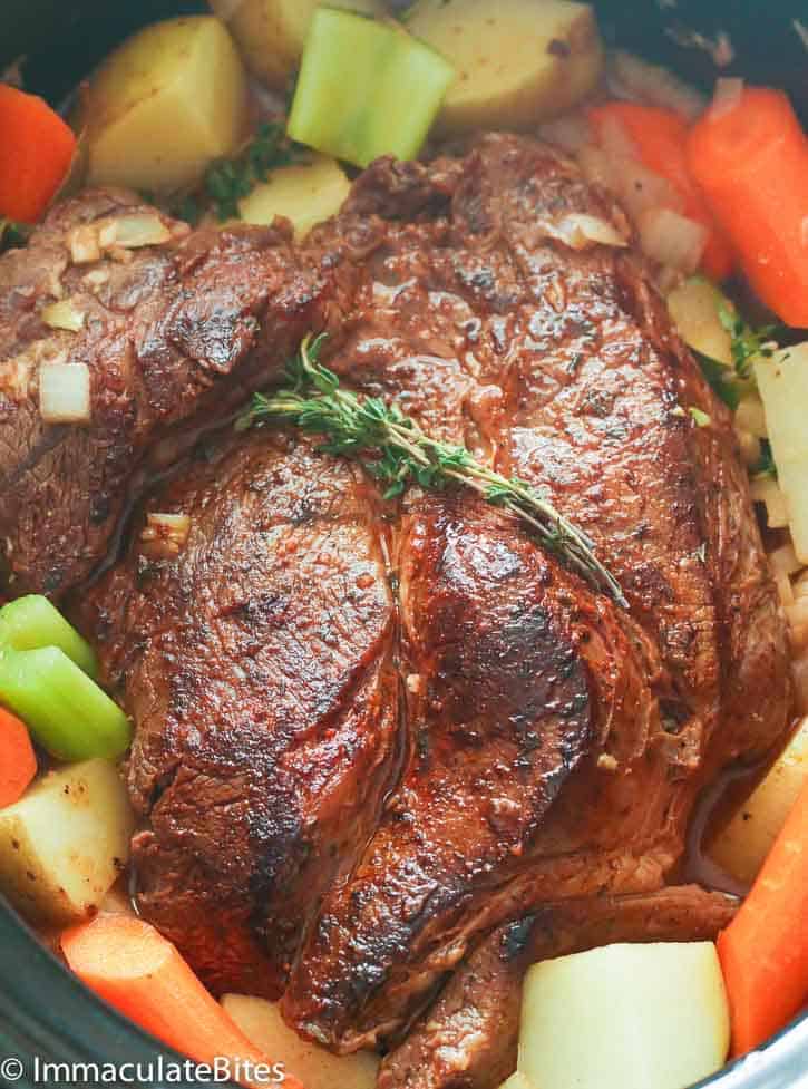 Slow Cooker Pot Roast Immaculate Bites