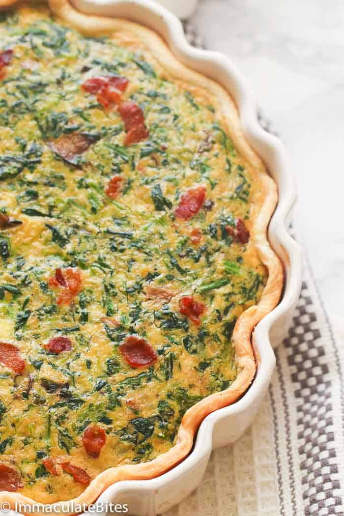 Brunch recipes featuring spinach quiche