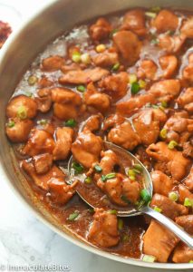 Bourbon Chicken fresh from the skillet for a better-than-takeout meal