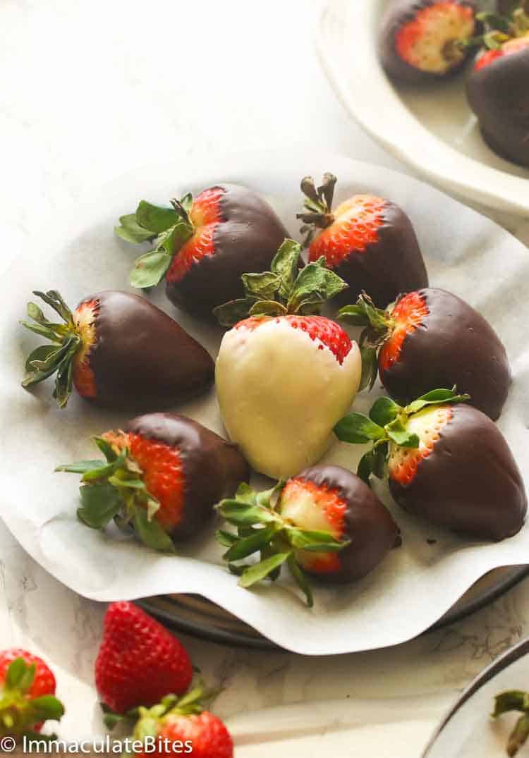 Chocolate-Dipped Strawberries: Indulge in a classic Valentine's treat - chocolate-covered strawberries!