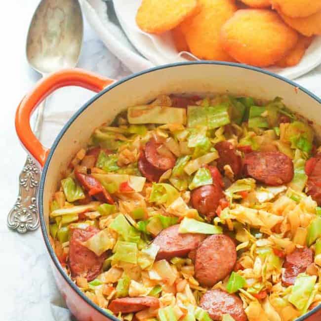 Sauteed Cabbage and Sausage