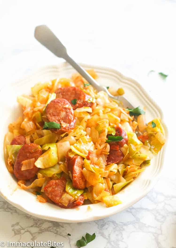 Sauteed Cabbage and Sausage