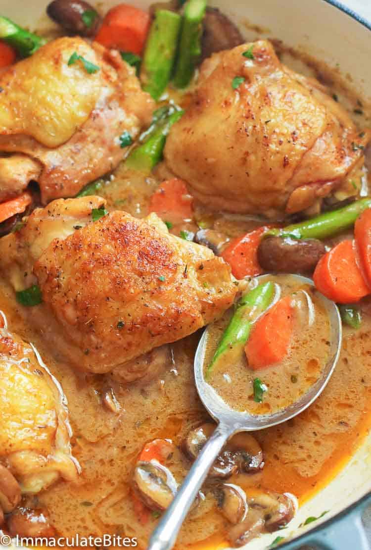 Serving up flavorful chicken fricassee for an easy weeknight dinner