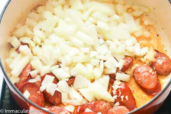 Sauteed Cabbage and Sausage
