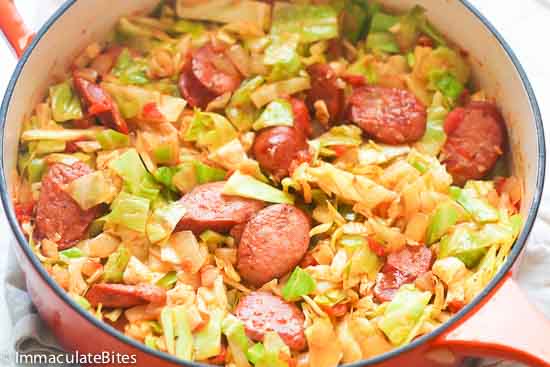 Sauteed Cabbage and Sausage