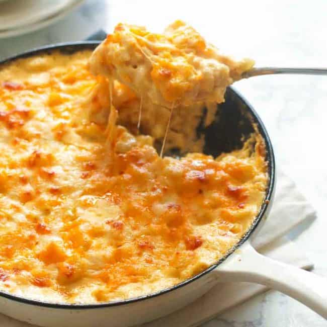 Southern Baked Mac and Cheese with evaporated milk