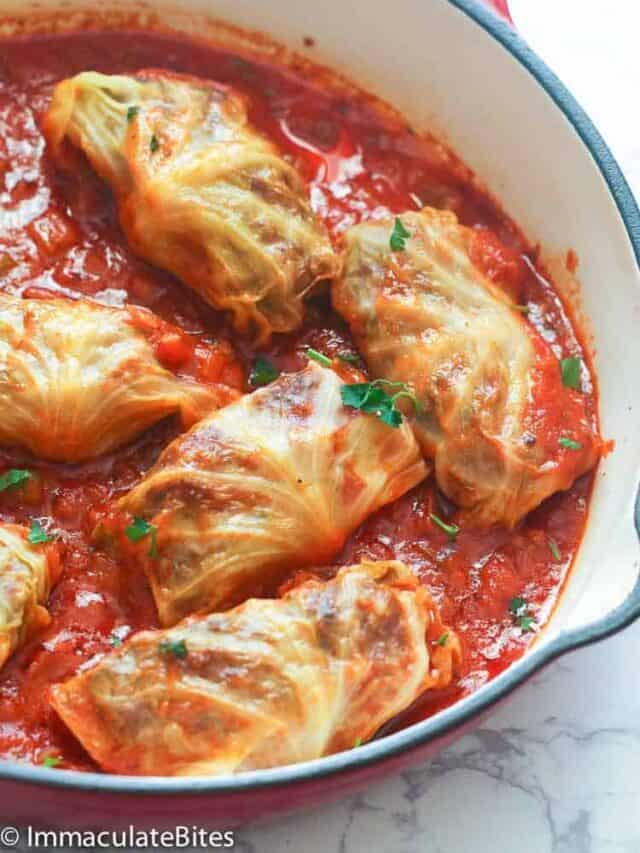 How to Make Cabbage Leaves Stuffed with Rice and Ground Pork