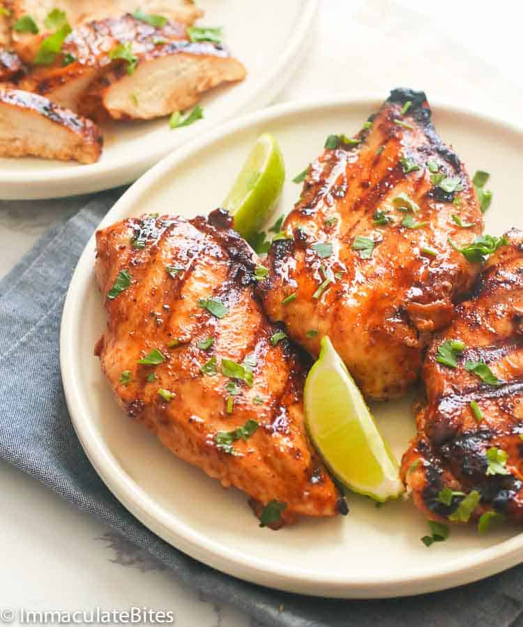 Grilled Chicken on White Plate