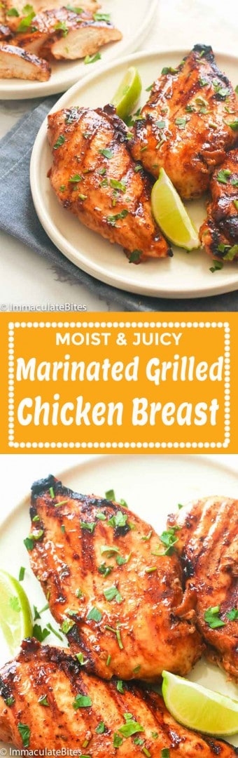 Marinated Grilled Chicken Breast - Immaculate Bites