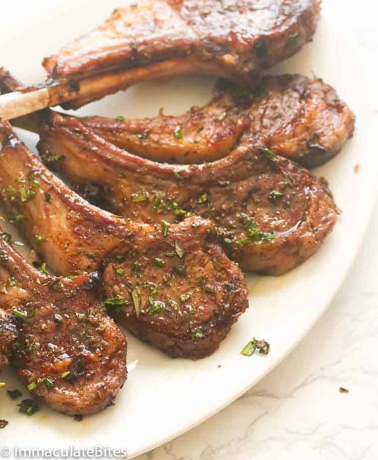 a set of herbed lamb chops for easter