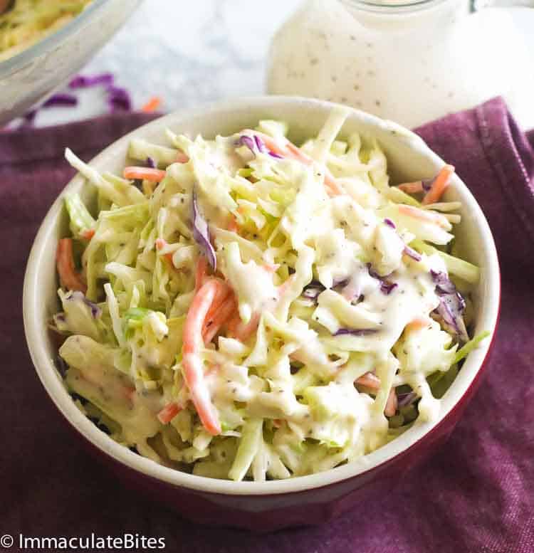 A creamy coleslaw with a yogurt-based dressing for extra tang and lower fat