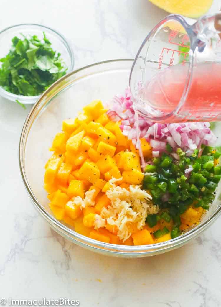 Assemble all the ingredients and let the flavors blend for 30 minutes