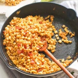 Incredible Southern fried corn fresh from the skillet