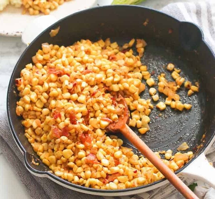 Incredible Southern fried corn fresh from the skillet
