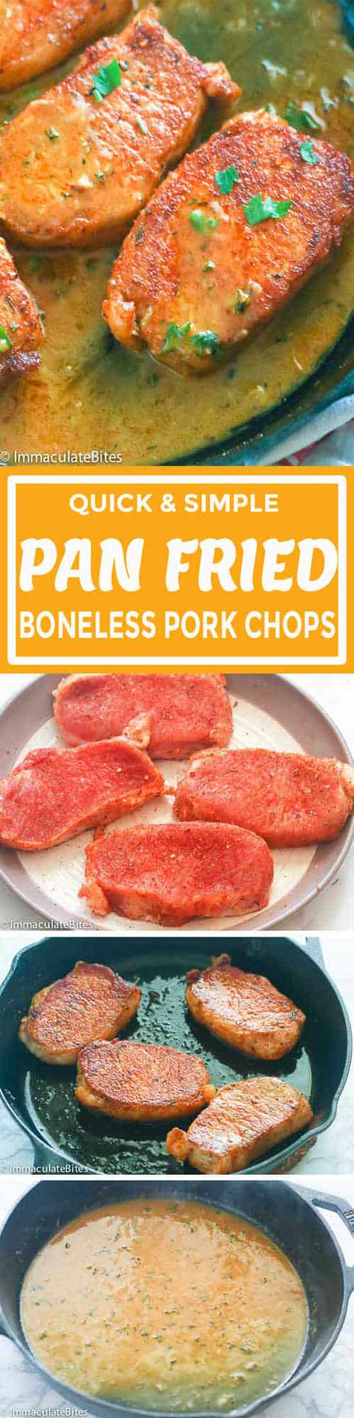 Pan Fried Boneless Pork Chops