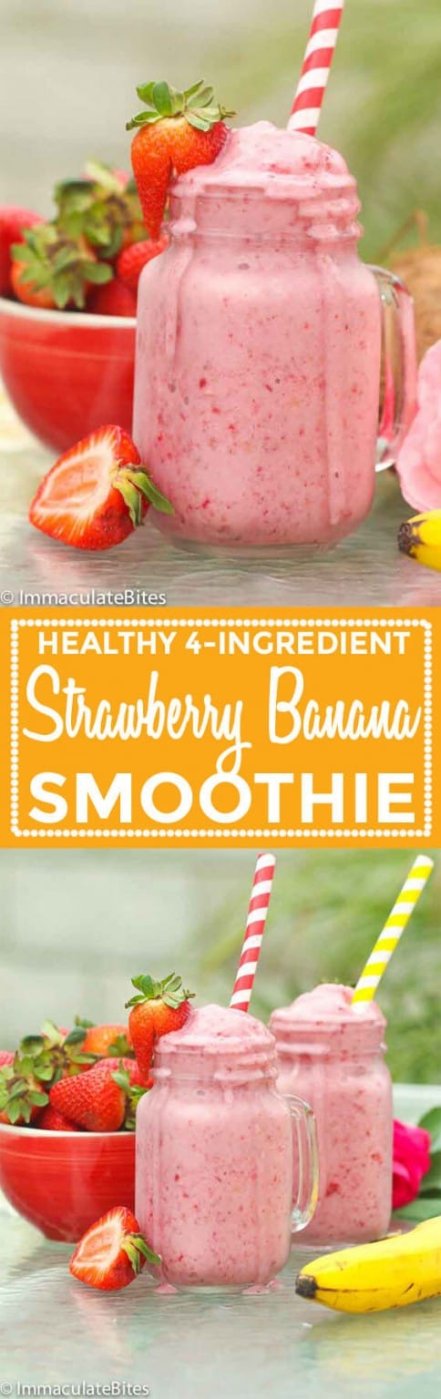 Strawberry Banana Smoothie - Immaculate Bites
