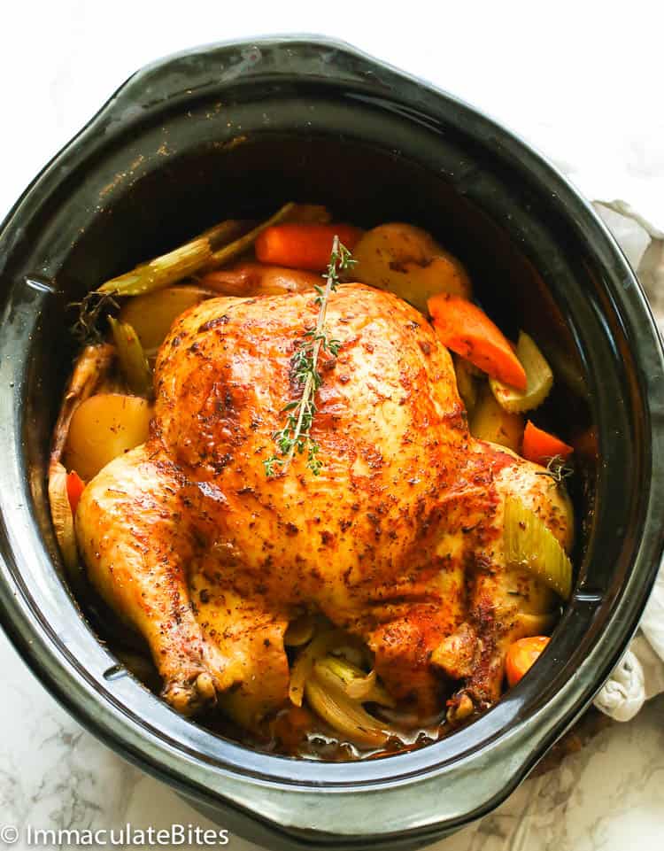 Slow Cooker Whole Chicken