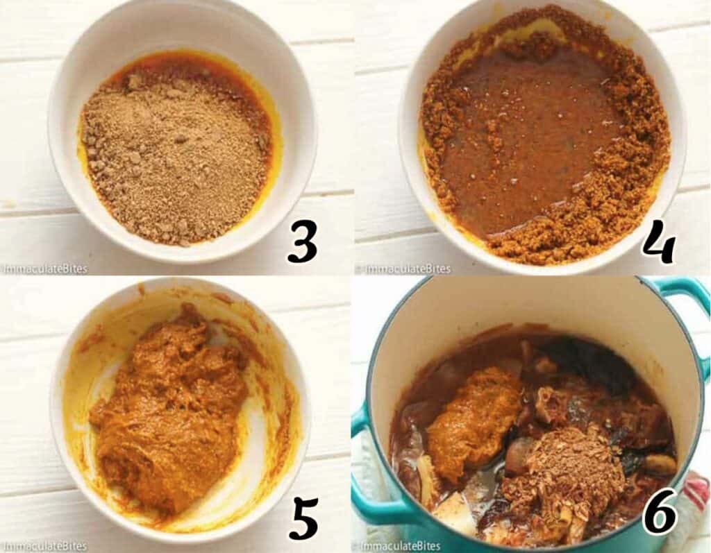 Making the ogbono paste