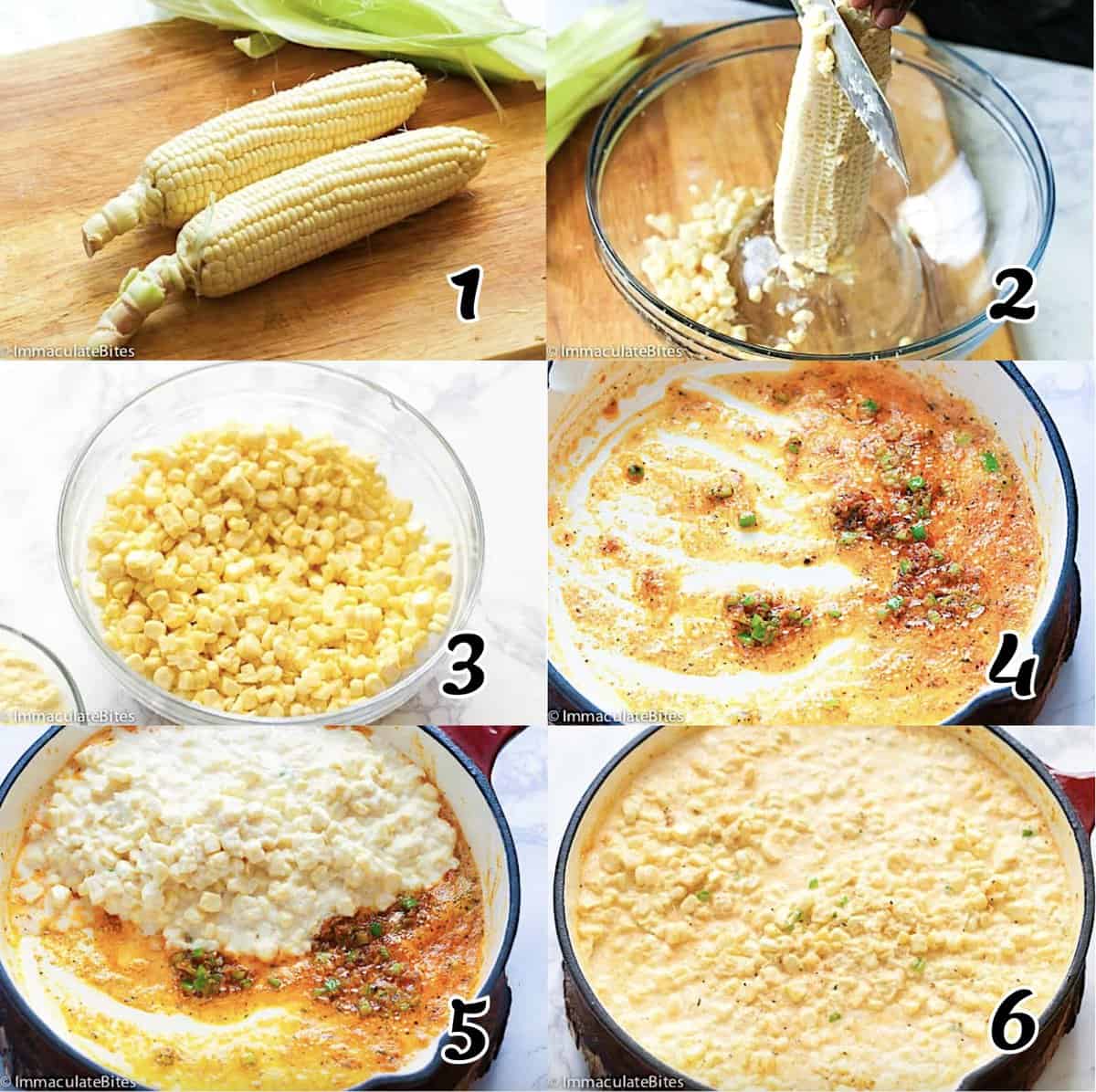 Remove the corn from the cob, add seasonings and combine