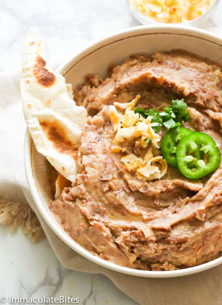 Refried Beans with Pita Bread