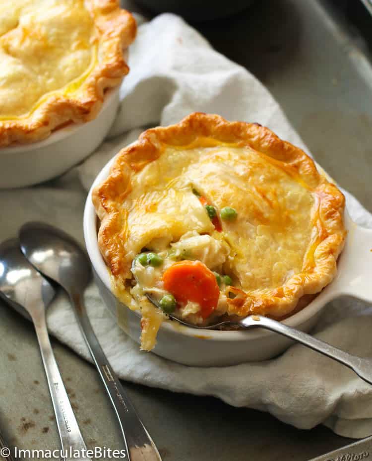 Spooned Mini Chicken Pot Pie