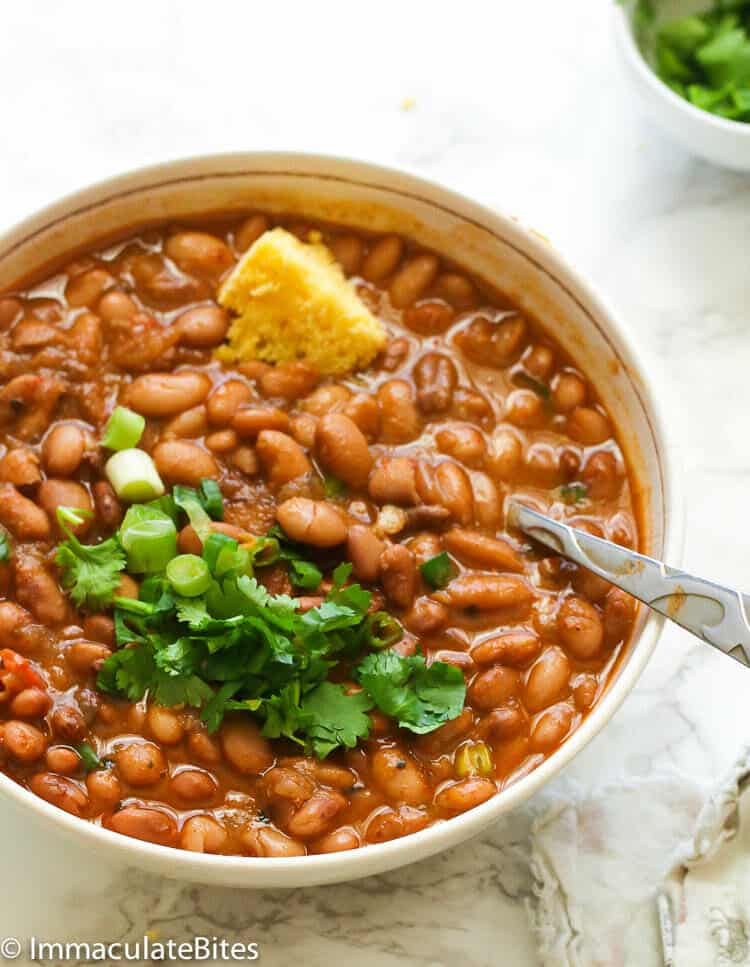 Serving up a bowl of comforting pinto beans