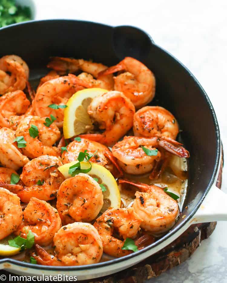 Garlic Butter Shrimp - Immaculate Bites