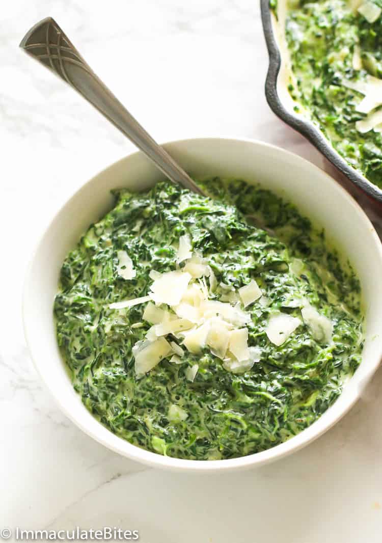 A Bowl of Creamed Spinach