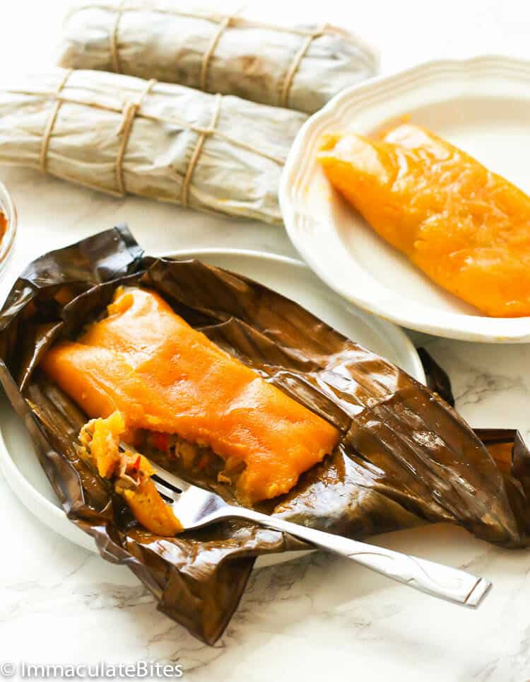 Unwrapping an insanely delicious Puerto Rican pasteles