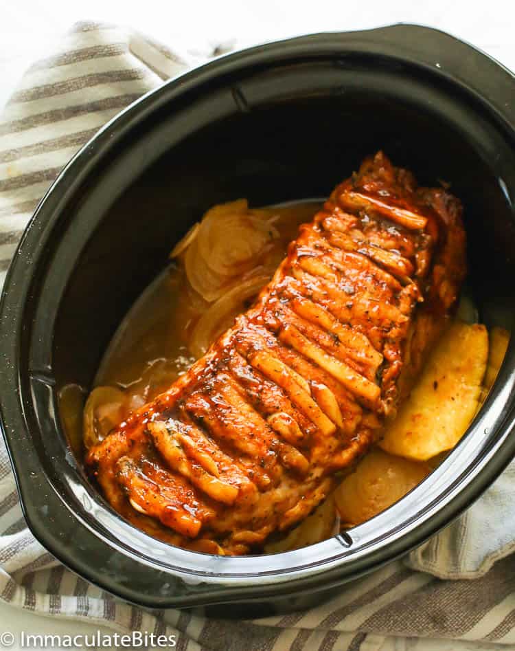 Slow Cooker Pork Loin - Immaculate Bites