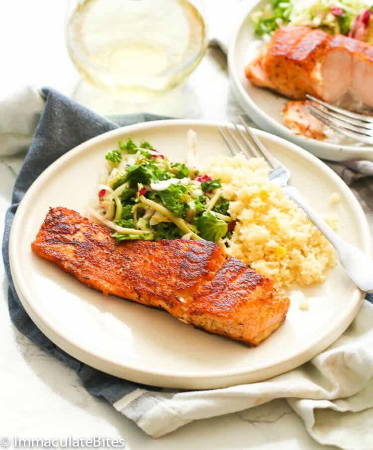 Pan-Seared Salmon perfect for a healthy New Year's recipe