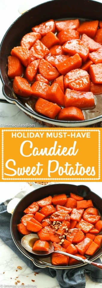 Candied Sweet Potatoes - Immaculate Bites