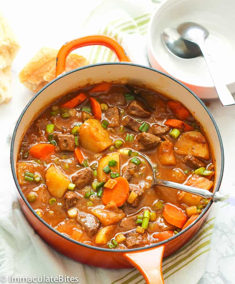 A Pan of Guinness Beef Stew