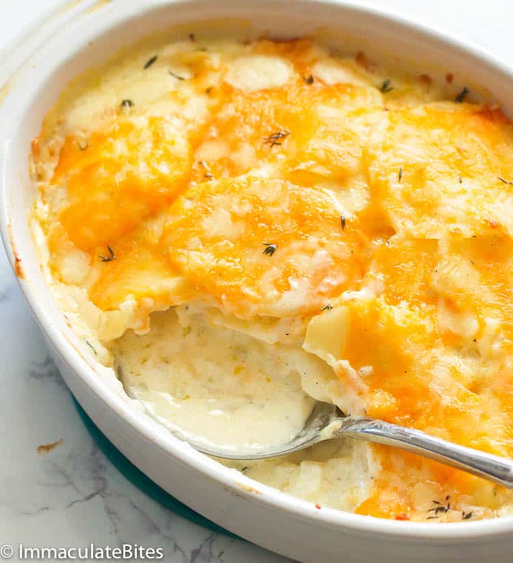 Scalloped Potatoes with a Portion Gone