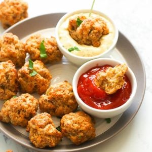 Sausage Balls with dips