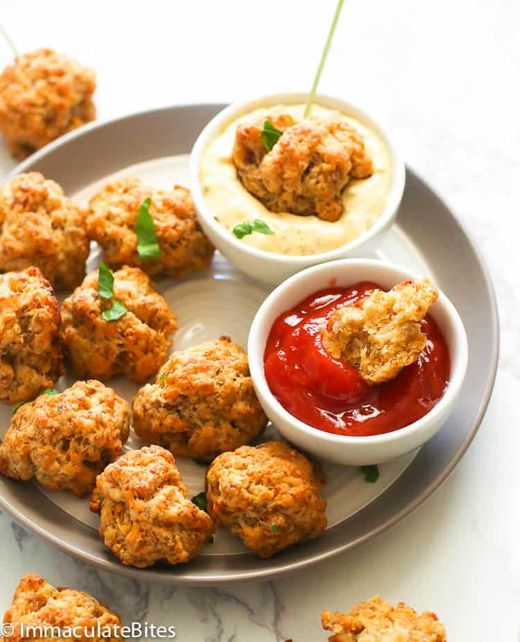 Sausage Balls with dips