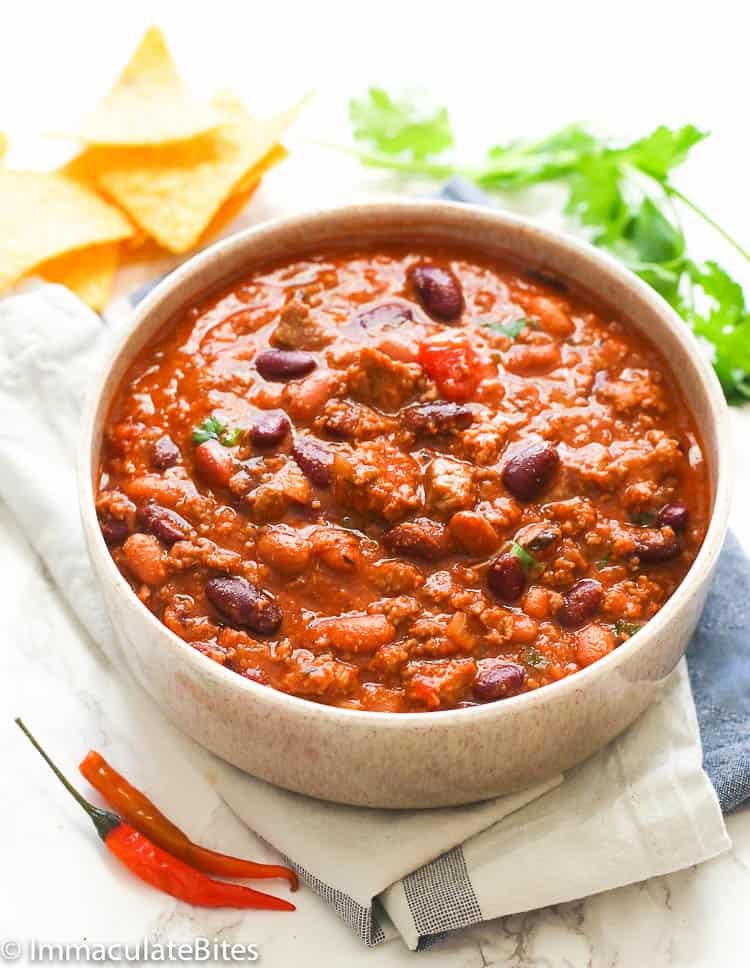 Chili Recipe in a Bowl