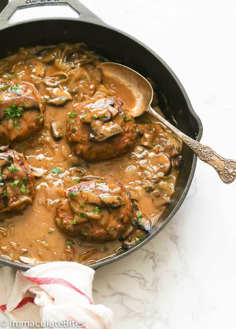 Salisbury Steak : It's a delicious way to add flavor to ground beef and the children love it!