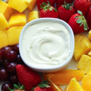 Cream cheese fruit dip delivers deliciousness for the family