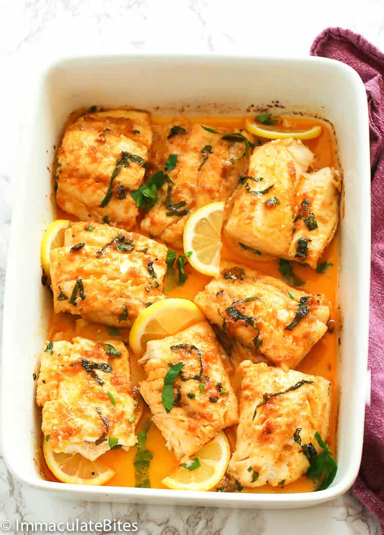 Oven baked cod
