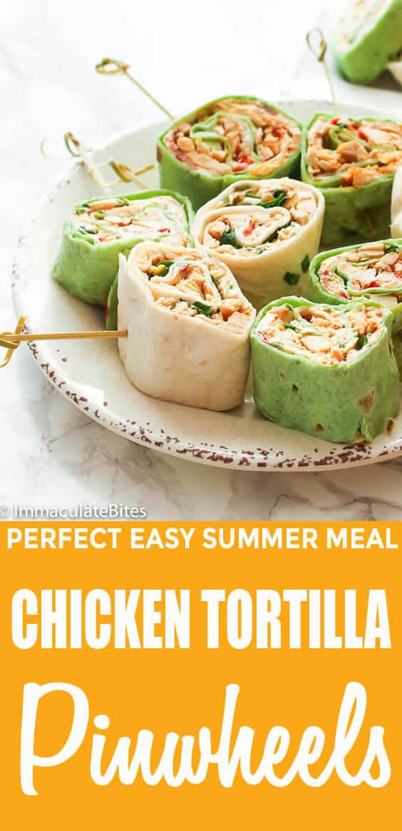 Chicken Tortilla Pinwheels