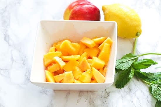 Peach Bellini - Peach Slices